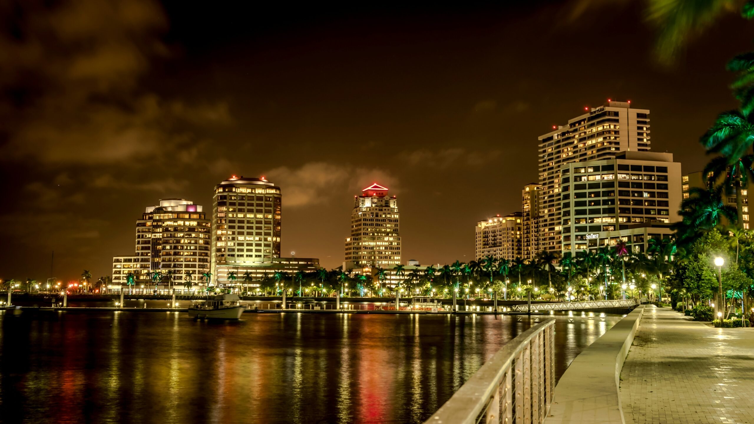 West Palm Beach skyline and luxury condos showcasing waterfront views and upscale Florida living.